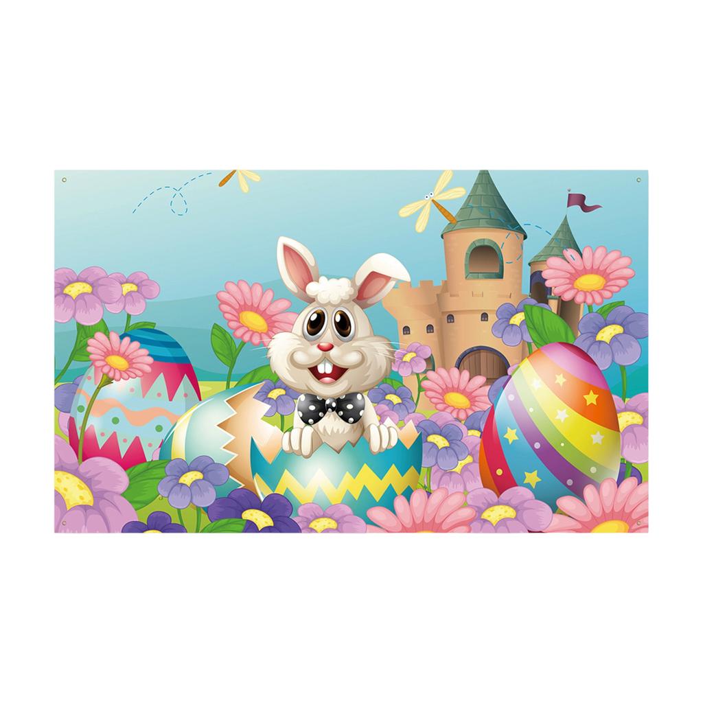 Osterdekoration Hintergrundtuch Kaninchen Osterei Hintergrundbanner