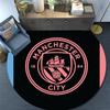 Manchester City Football Club Round Area Rug,Carpet Rug for Living Room Bedroom Sofa Playroom Decor,Non-slip Floor Mat