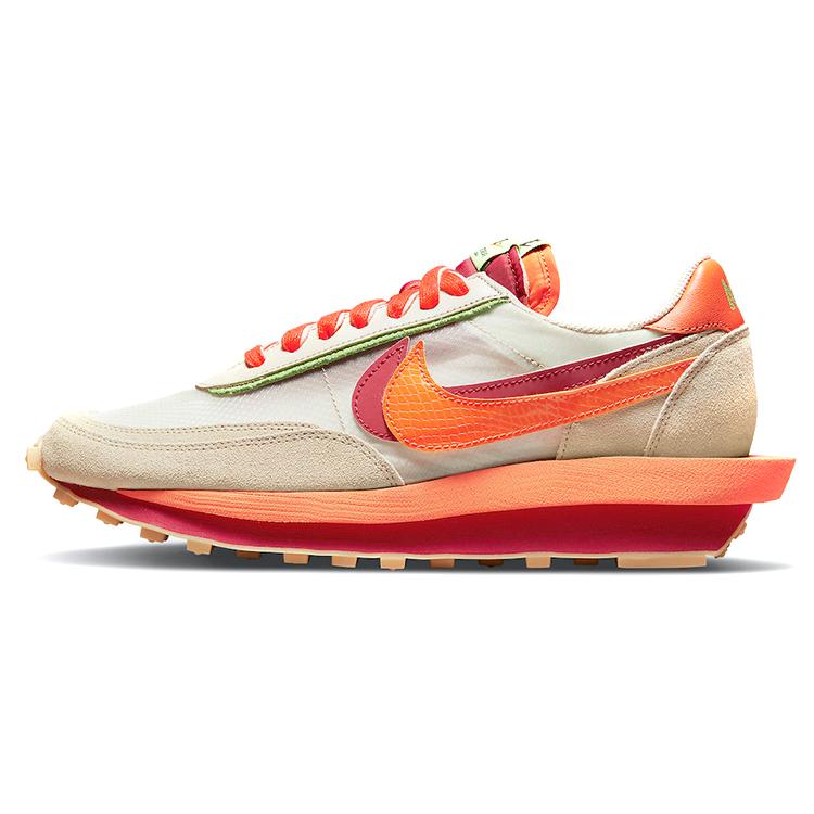 

новые Nike Ld Waffle Sacai Clot Kiss Of Death Сетка Оранжевое Пламя 44