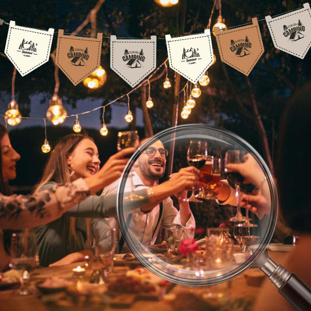 

Felt Five-point Flags Adjustable Length Camping Bunting Portable Wear Resistant Lightweight for Camping Festival Christmas China Mainland