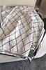 Light Scarf with Black Geometric Pattern - 180X90 , 100% Viscose