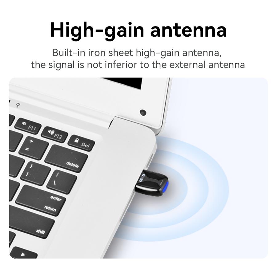 900Mbps Network Card WiFi 6 Bluetooth 5.4 Adapter Dual Band 2.4G&5GHz USB Network Wireless Wlan Receiver For Win10/11 Drive Free