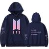 Stylish Kpop Bts Cap Hoodie With Bangtan Boys Sweatershirt And Love Yourself Design For Fans