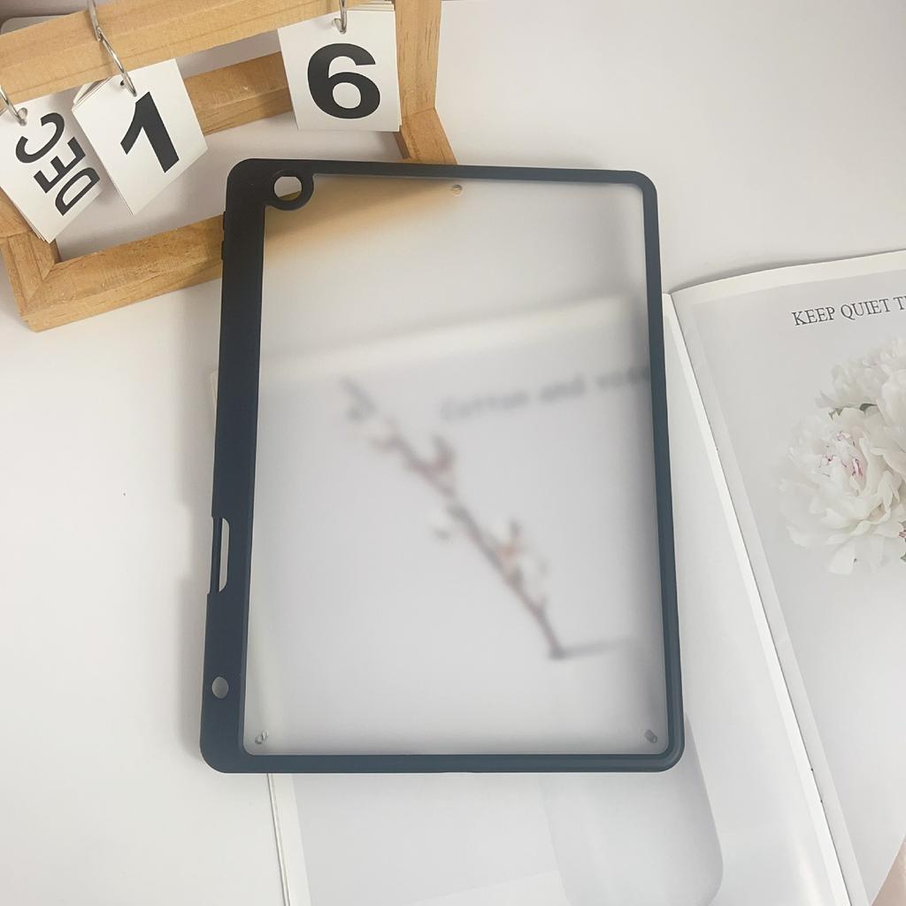 Tablet Case For iPad 10.2 (2021)/(2020)/(2019),Acrylic+PC Matte Cover with Pencil Holder