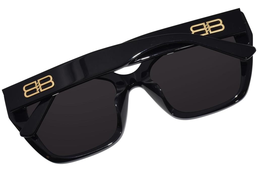 Balenciaga Asian BB0273SA Women's Sunglasses, Fit, 001, Black/Gray
