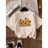 Women's Yellow Sunflower Print T-Shirt Short Sleeve Crew Neck Harajuku Short Sleeve Casual Clothing