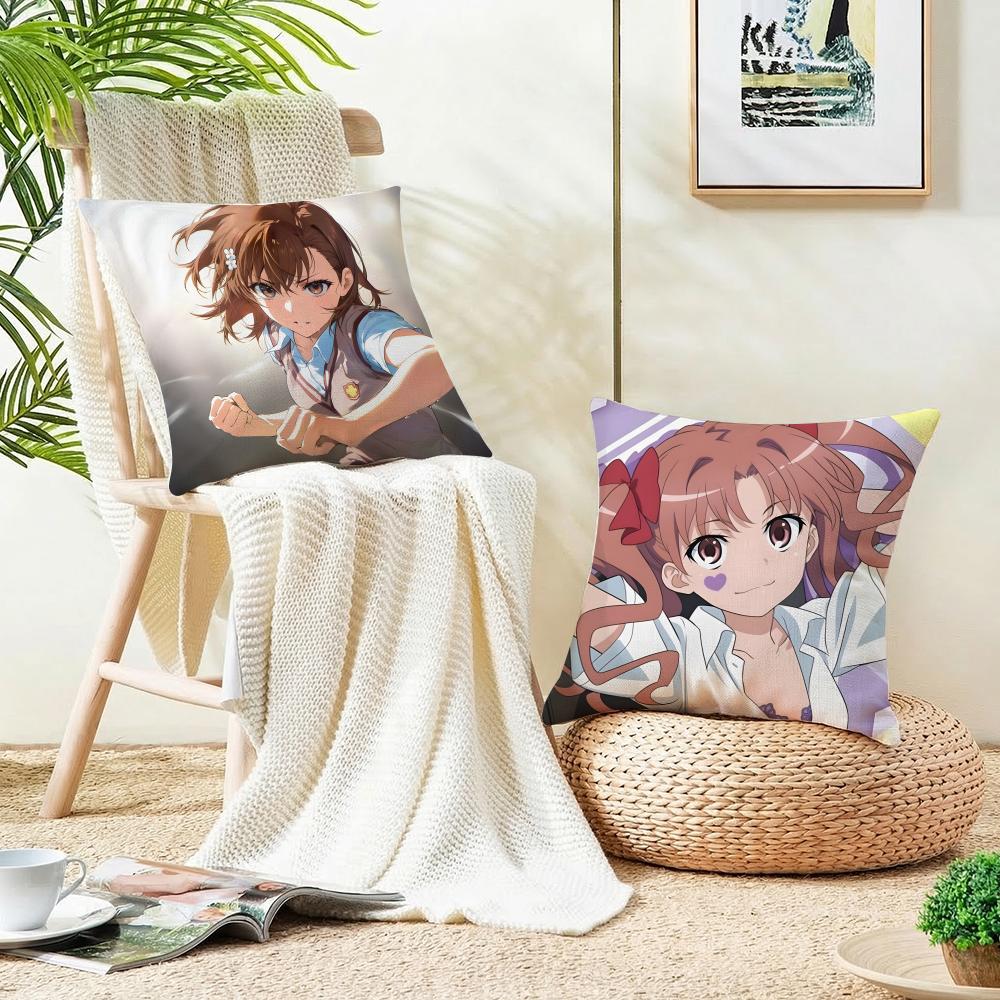 Certain Scientific RailgunS Cushion Cover Breathable and skinfriendly linen pillowcase square removable and washable cushion