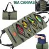 Heavy-duty Roll-up Tool Bag Canvas Fabric Multi-tool Organizer All-in-one Garage Storage For Mechanics Electricians Carpenters