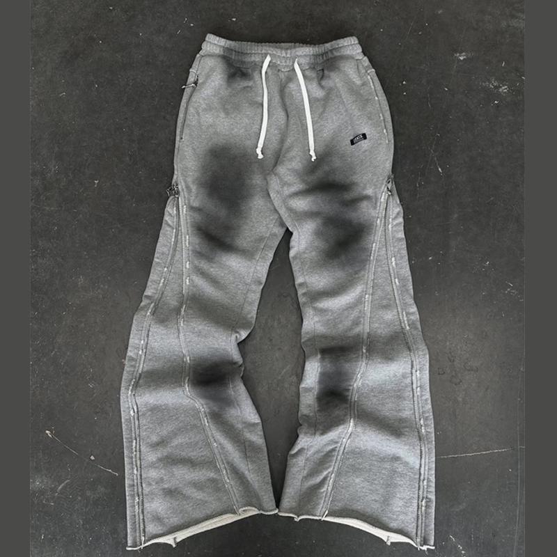 

Европейский и американский ранневесенний вязаный дизайн на молнии уличный стиль нишевая мода винтажные унисекс брюки S