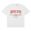 RHUDE Grafik Tişört Erkek Kadın Kısa Kollu Bisiklet Yaka Günlük Giyim