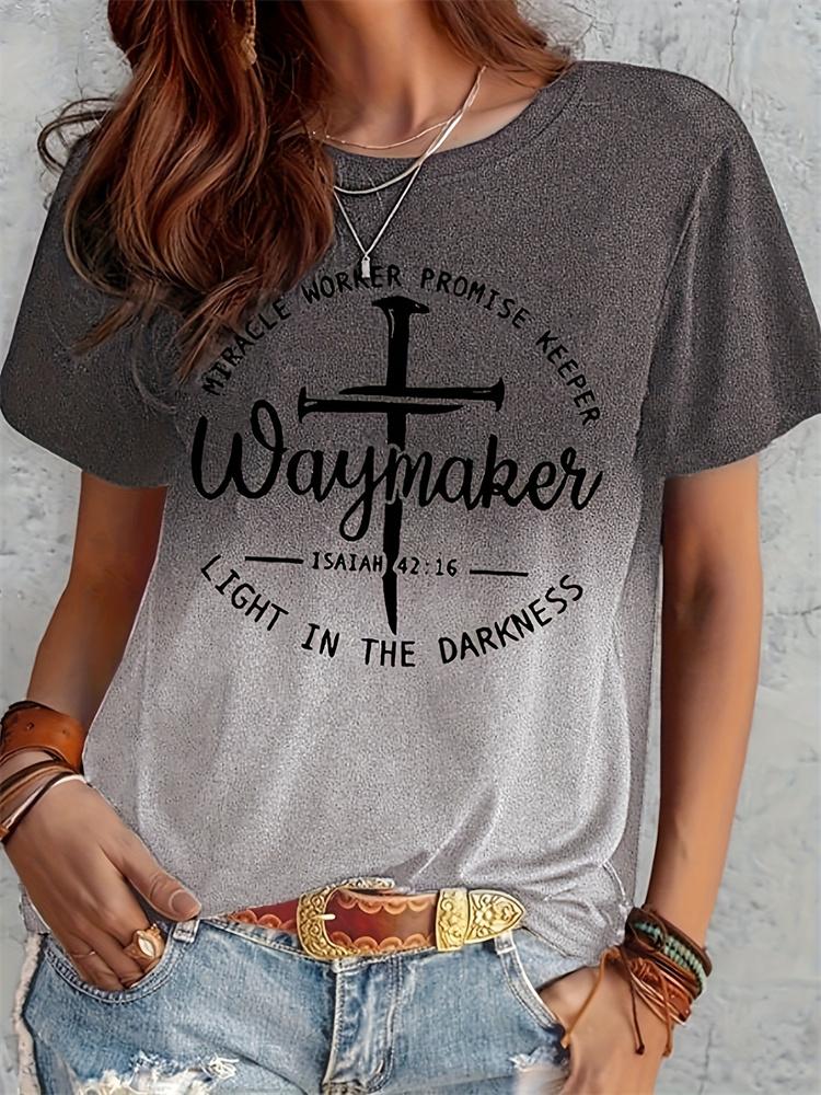 Dandelion Print Women's O-neck T-shirt Urban Street Fashion Women's Loose T-shirt Everyday Casual Elegant Short-sleeved Top