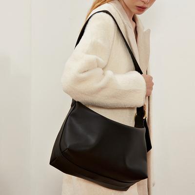 Cow Pitot Bag Women's Large Capacity Single Shoulder Commuter Bag Soft Leather Niche Genuine Leather Crossbody Bag