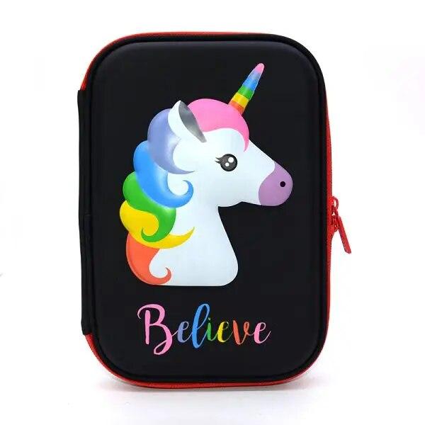 Kawaii Unicorn Pens Flamingo Pencil Case Pencil Case Creative Pencil Bag Girl Learning Supplies Stationery  Toy Storage