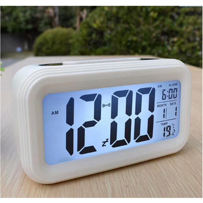Relógio Despertador Digital Inteligente com Display de Temperatura e Função de Sono para Uso Doméstico Despertador Digital LED.
