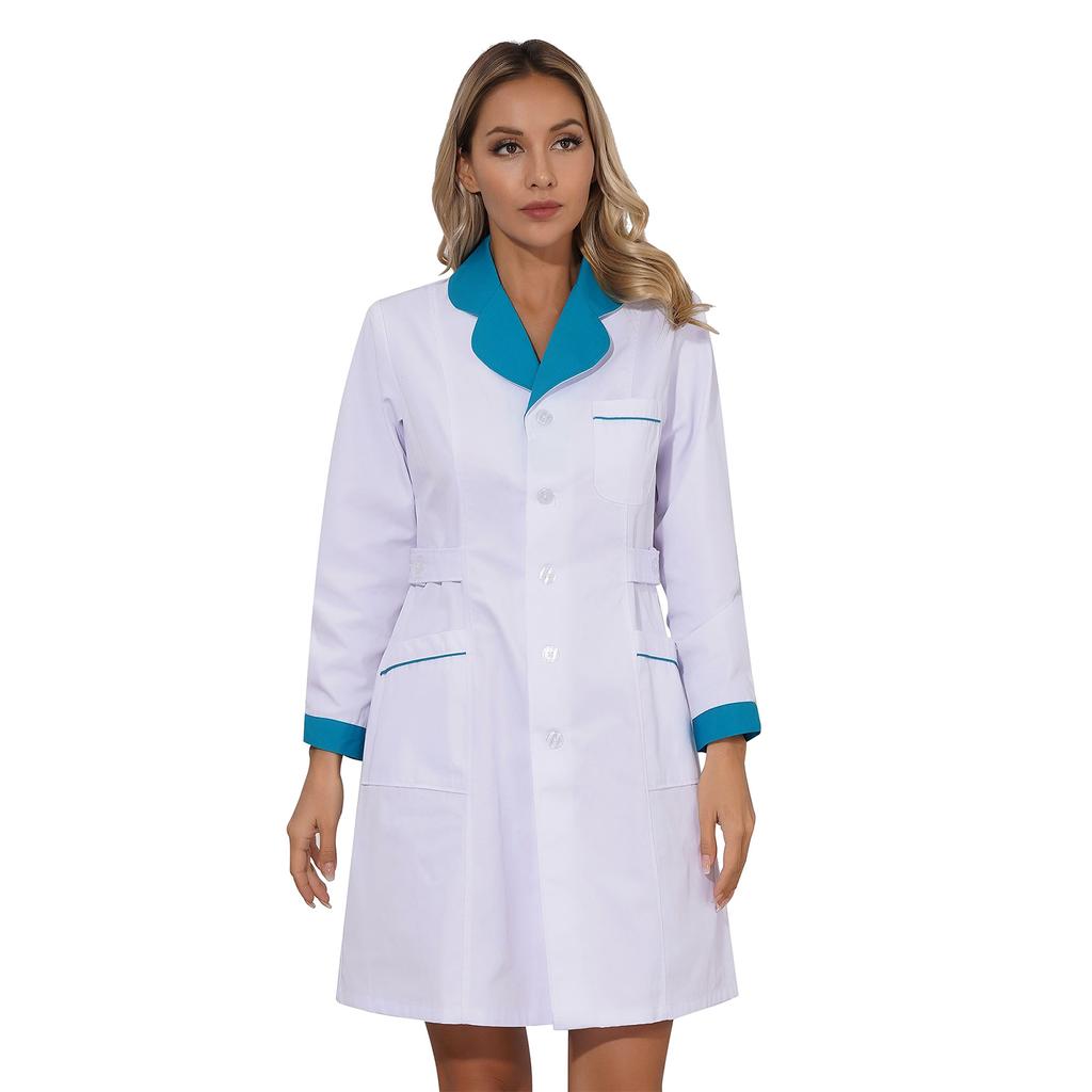 Kvinnors labbrock Halloween kostymer Läkaruniformer Outfits Professionell medicinsk kappa