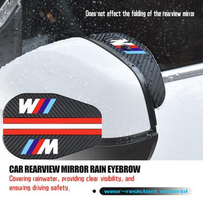 2PCS Car Rearview Mirror Rain Eyebrow Side Snow Sun Visor For M 1 3 4 5 6 7 Series X1 X3 X4 X5 G20 G38 F48 E36 E39
