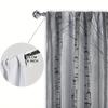 2pcs Silver Birch Pattern Printed Curtain for Home Decor - Rod Pocket Window Treatment for Bedroom, Office, Kitchen, Living Room