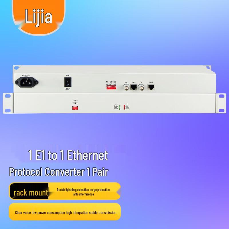 

Lijia LJ-E1F1 E1 to Ethernet Rackmount Protocol Converter