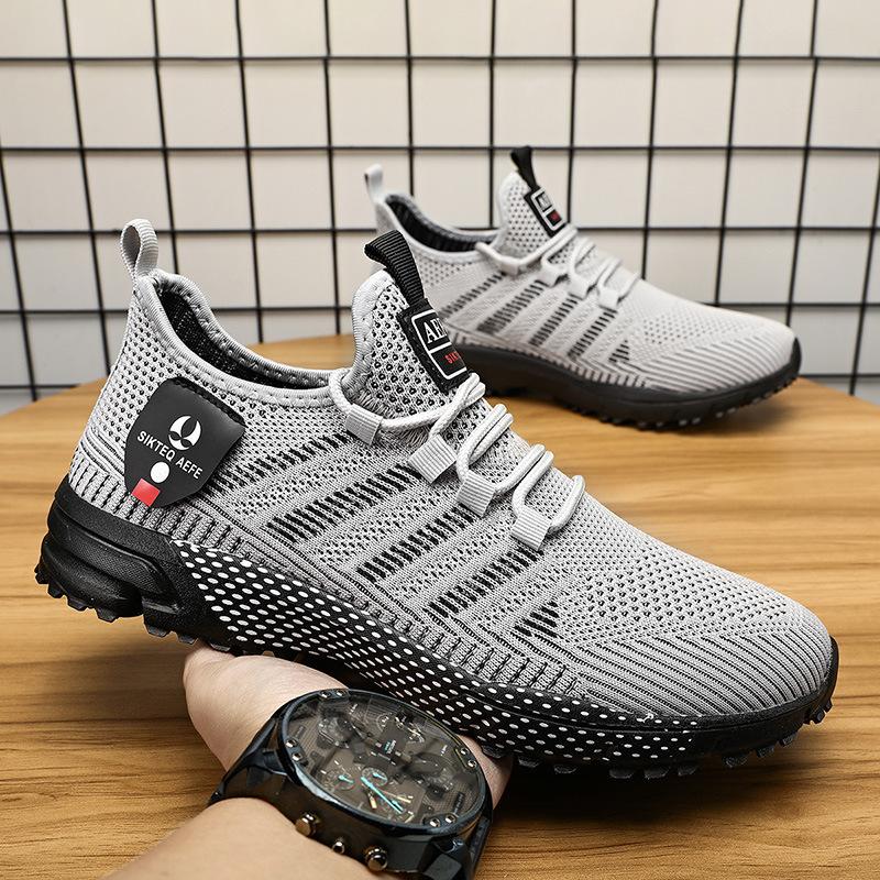 New Men's Shoes Large Size Sports Ultra-light Soft Sole Fashion Sports Students Casual Shoes Net Men's Shoes