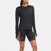 Nike Sports Running Crew Neck Long Sleeve T-Shirt Women Tops Black CU3278-010