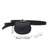 Earphone Pouch Detachable Hanging Neck Bag 2 In 1 Flap Waist Belt with Bag Solid Color Anti-splash Water Leather Coin Purse Work