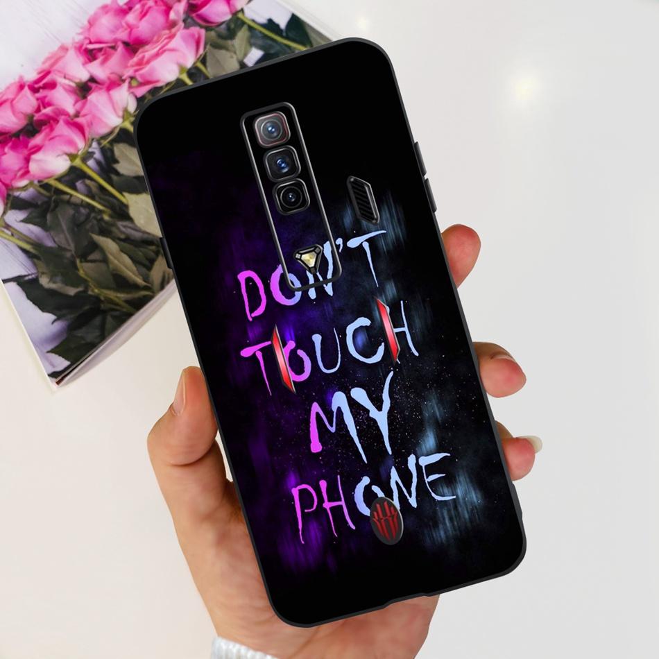 For ZTE Nubia Red Magic 7 7S Pro Case Zte nubia REDMAGIC 7S 7Pro Fashion Cool Pattern Black Silicon Soft Phone Cases