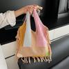 Mori literary and artistic vacation breathable large-capacity shoulder woven bag