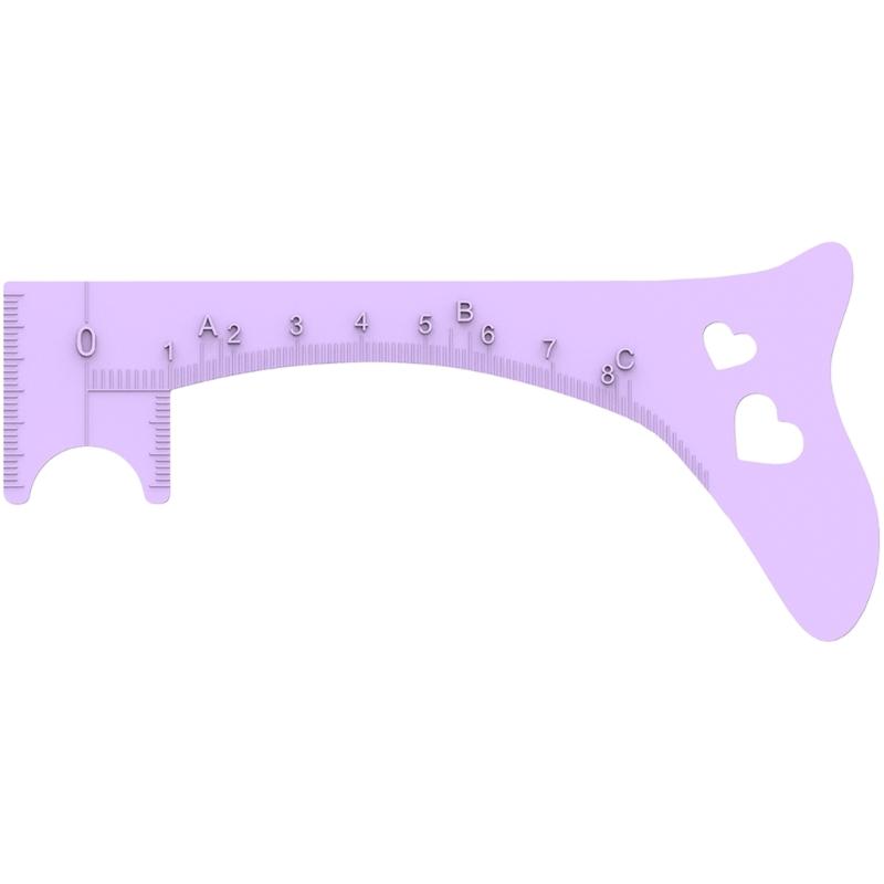 

Silicone Eyebrow Ruler Eye Makeup Stencil for Eyeliner Eyelash and Lip Cosmetic Easy to Use Beauty Tool фіолетовий