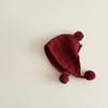 Solid Color Knit Earflap Hat Pom Pom Top Winter Hat Stylish Cold-Resistant Hat  Winter Season