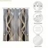 1pc Black and Gray Line Pattern Shower Curtain, Bathroom Decor and Accessories, Home Decor Printed Curtain, Bathroom Divider