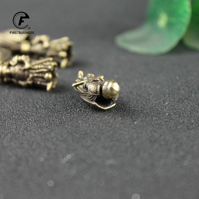 Copper Ancient Empire Warrior Knife Bead Keychain Pendants Vintage Brass Umbrella Rope DIY Hanging Accessories Paracord Jewelry