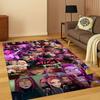 Tappeto Kpop Demon Hunters Rumi Mira Zoey Music Cartoon per Camera da Letto Soggiorno Divano Decorazione Casa, Tappetino Antiscivolo Regalo