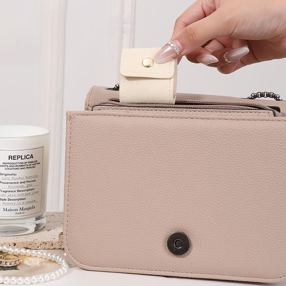 Mini travel jewelry storage bag, storage compartment, ring earring portable box, makeup bag