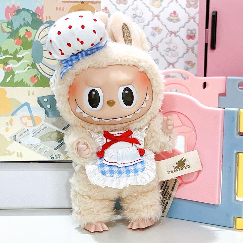 

Милая кукла Лабубу в одежде, шапка шеф-повара, милое нарядное тряпичное платье, плюшевая игрушка excluding dolls