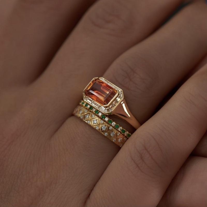 3 sztuki/zestaw retro modnych, błyszczących pierścionków z cyrkoniami, odpowiednich dla dziewcząt jako spersonalizowane codzienne akcesoria imprezowe i biżuteria