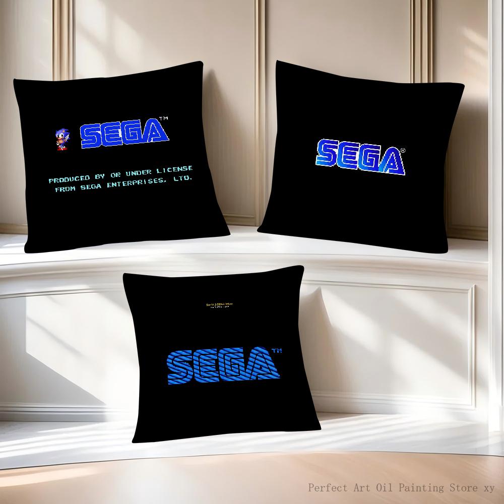 Pillow Case Square Pillow Cushion Cover Bedroom Sofa Room Decoration Casual S-Sega Pillow Cover