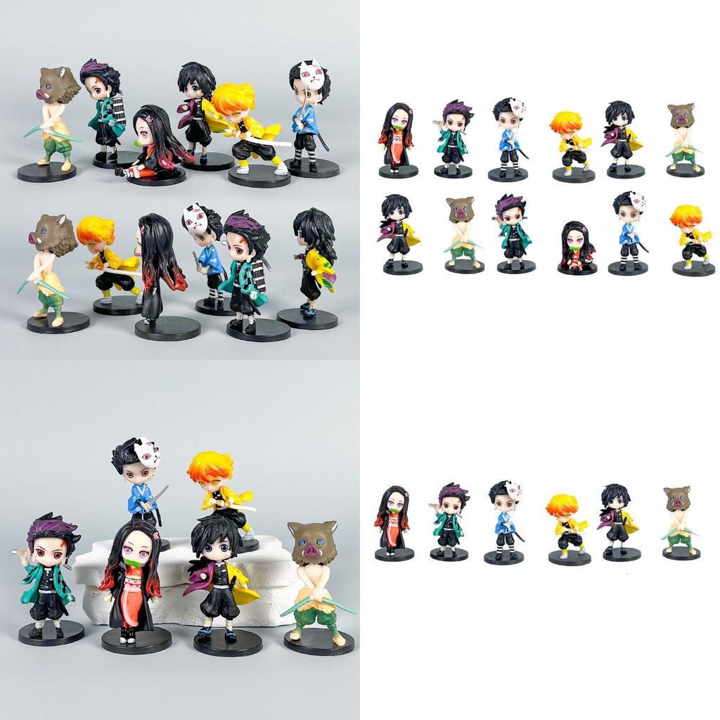 Demon Slayer Kimetsu No Yaiba Kamado Tanjirou Pvc Anime Figurine Collection With Assembled Characters For Display And Gifting