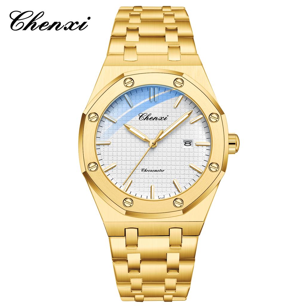 High-end Luxury Man Watch Original Watch Business Casual Gold Stainless Steel Luminous Date Waterproof Wristwatch Quartz Clock