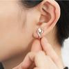 Women Crystal Stud Earrings Valentine Day Gifts Fashion Jewelry Hoop Earring 1 Pair