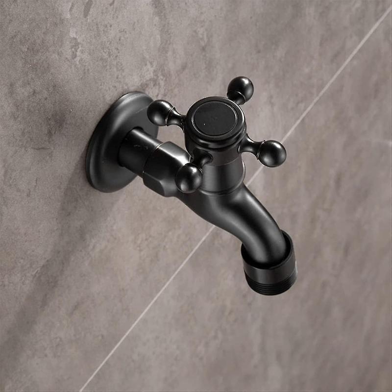 Werten Sie Ihren Außenbereich mit einem modernen schwarzen Bronze-Einhand-Kaltwasserhahn auf - Gartenwand-Wasserhahn für Co