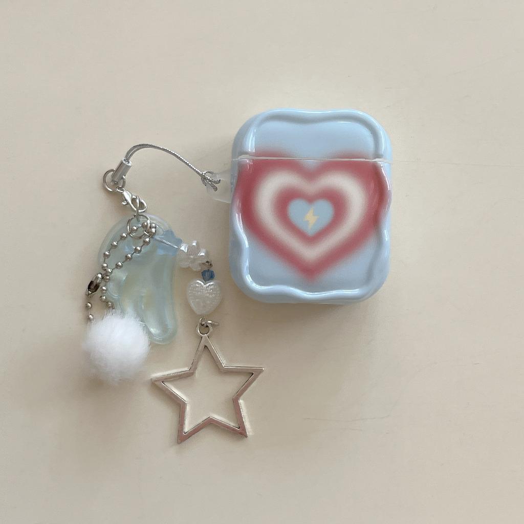 Korean style smudging love pendant for AirPods 1 /1 protective case pro1 wireless bluetooth 1/1 generation earphone case