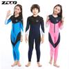 ZCCO Kids Full-Body Rash Guard Wetsuit Swimming Diving UV Protection Quick Dry Long Sleeve Unisex Child Swimwear