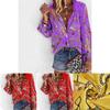 Stylish Ladies Casual Chain Print Long Sleeve Blouse For Office Wear