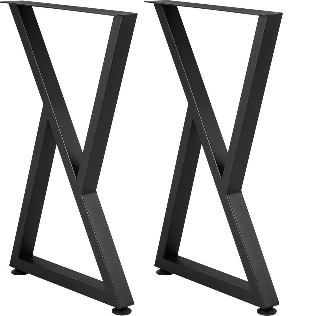 Z Shape Metal Table Legs Dining Table Legs 28"x18" Desk Legs Set of 2