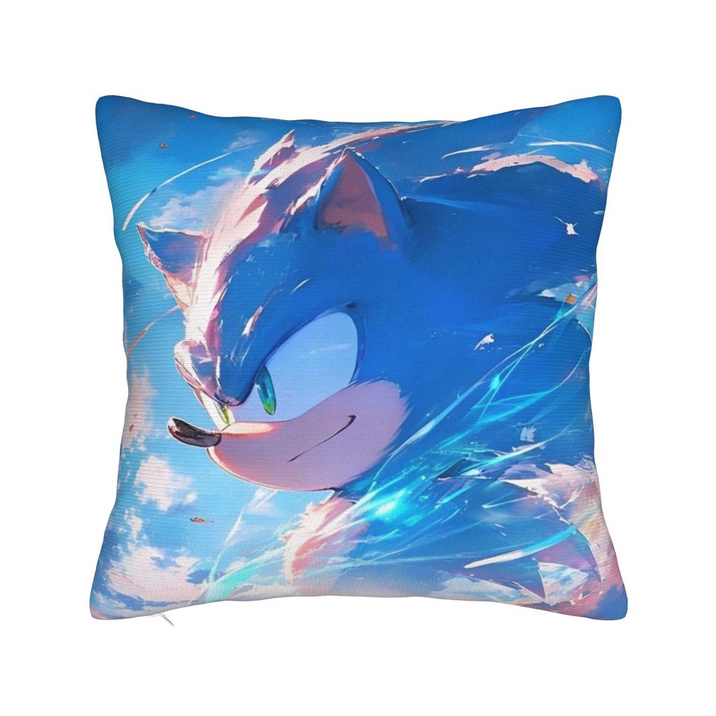 Decorative Pillow Covers Cartoon S-Sonic Merch Home  Pillow Case Cover Zippered Multiple Sizes