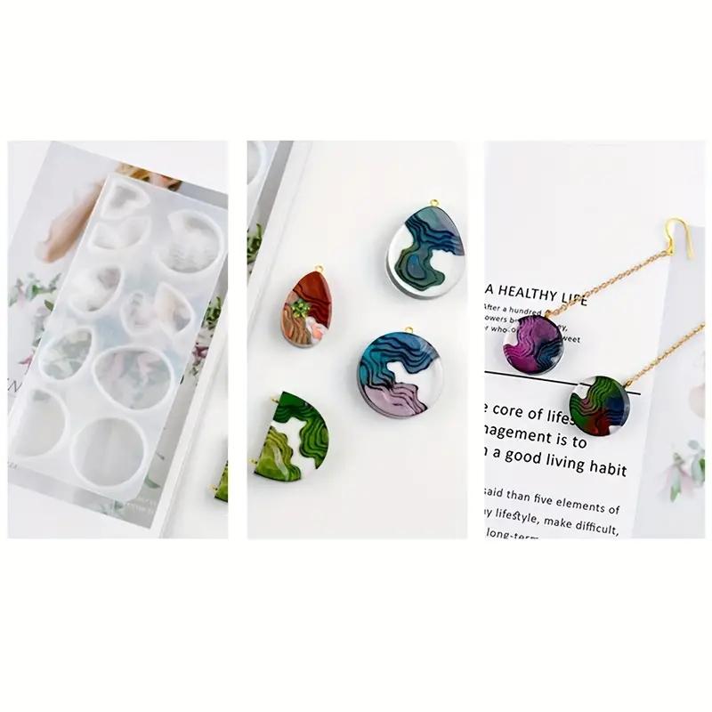 4 st DIY Ö Harts Halsband Ädelsten Hänge Droppe Silikonform Havstema Smyckestillverkningsverktygssats