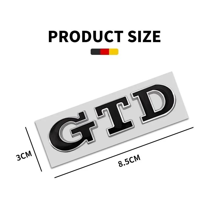 2025 Hot GTD Emblem 3D Metal Car Sticker Tailgate Badge Sticker Decal For Volkswagen VW Polo Golf 5 6 7 Passat Scirocco GTD Acce