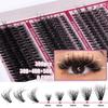 DIY Dense D-Curl False Eyelash Extension Set - Fluffy, Segmented & Curled Doll Lashes
