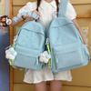 Schoolbag Cherry Blossom Pink Gentle Girl Star Embroidered Backpack Middle School Student Ins School Bag Women's Simple Versatile Backpack