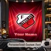 Tapiserie FC Utrecht Vlastní jméno Text Personalizovaná nástěnná závěsná tapiserie Domácí dekorace na zeď